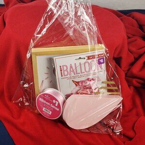 Valentine's Day 4pc Giftbag Includes Wood Plaque Tabletopper Ribbon Foil Balloon